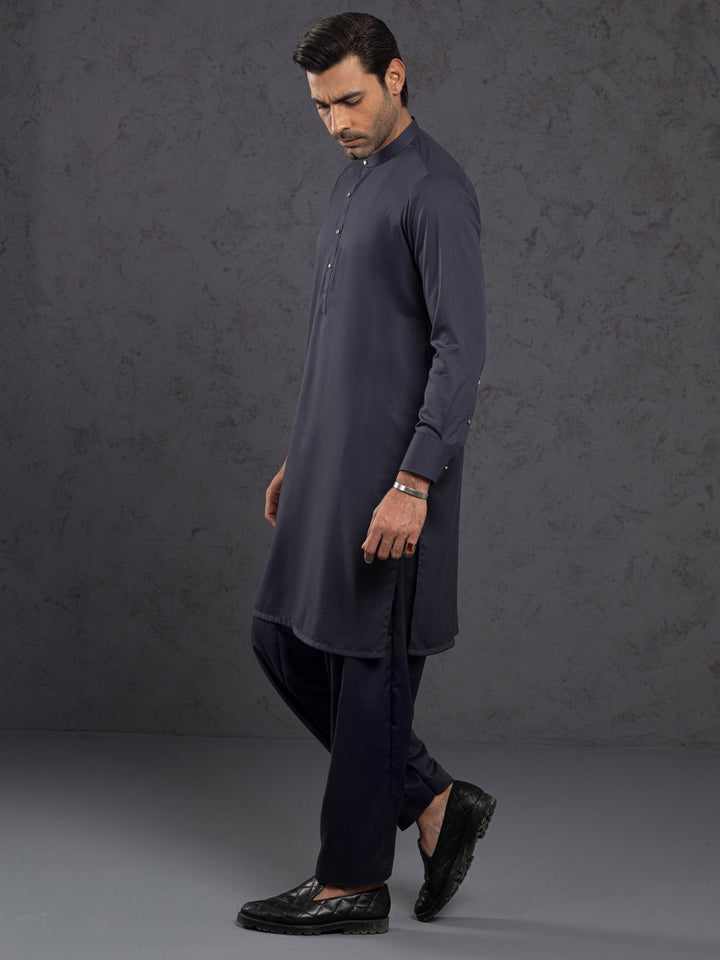 Blended Grey Shalwar Kameez - Almirah