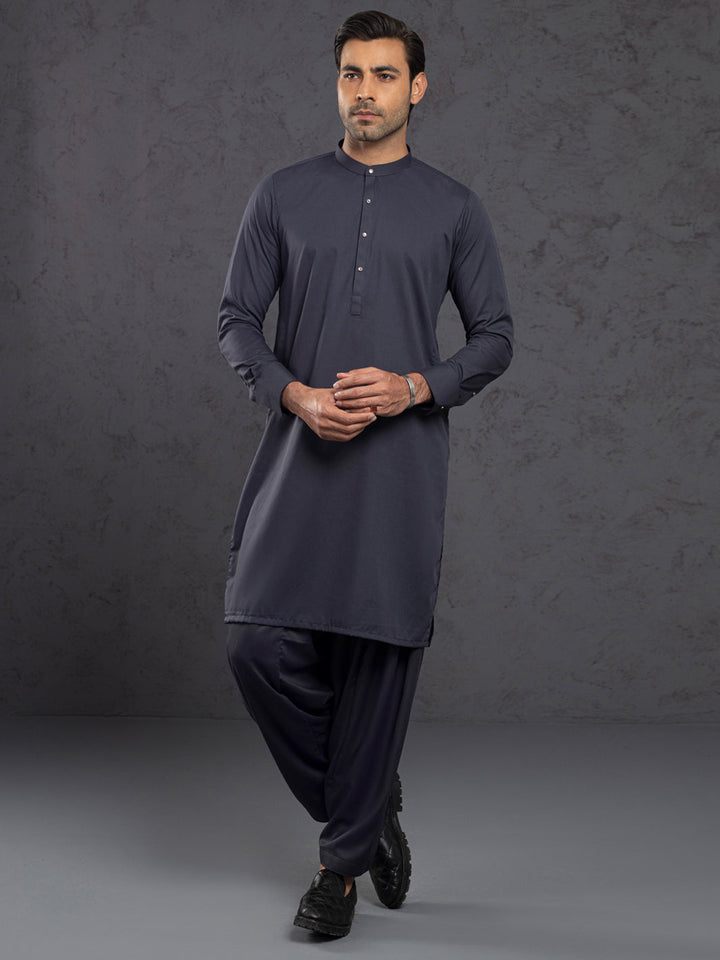 Blended Grey Shalwar Kameez - Almirah