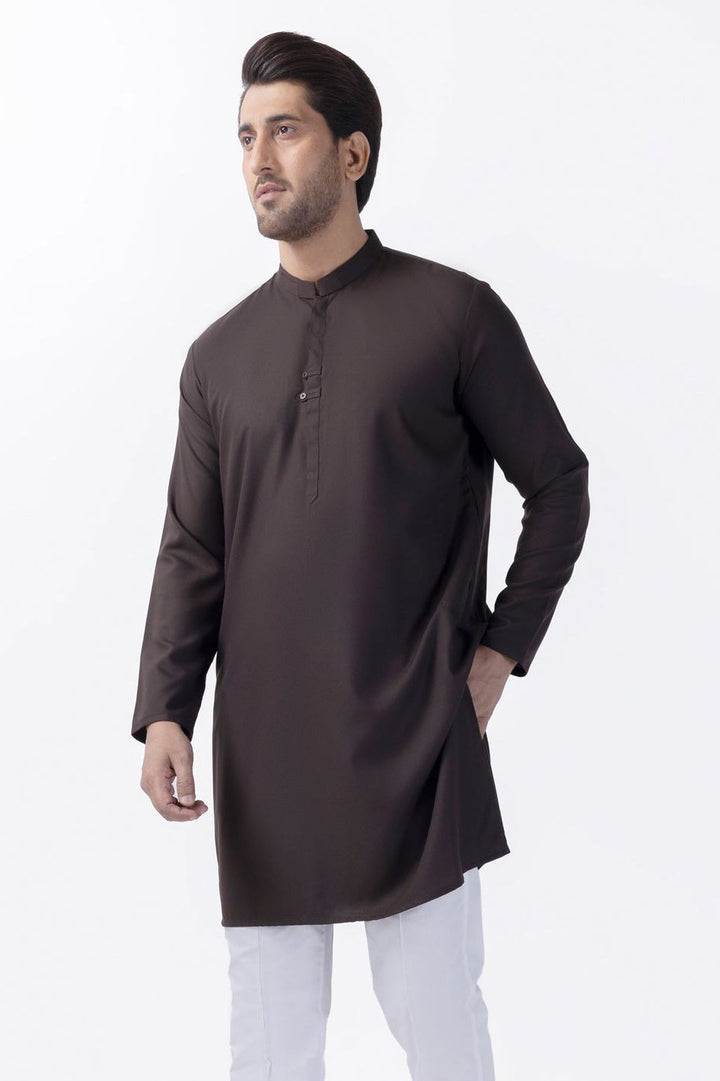 Blended Dark brown Kurta - Almirah