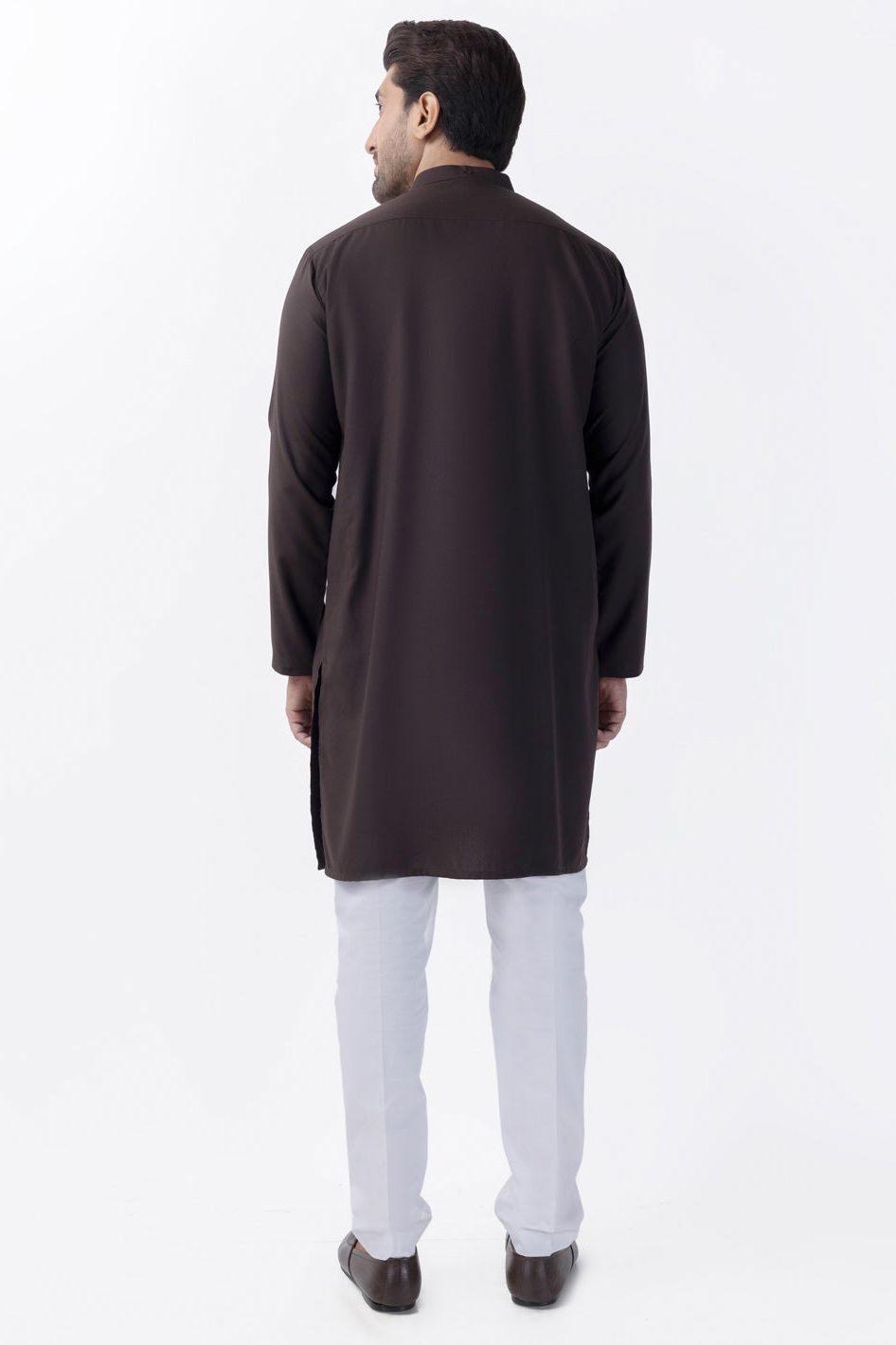 Blended Dark brown Kurta - Almirah
