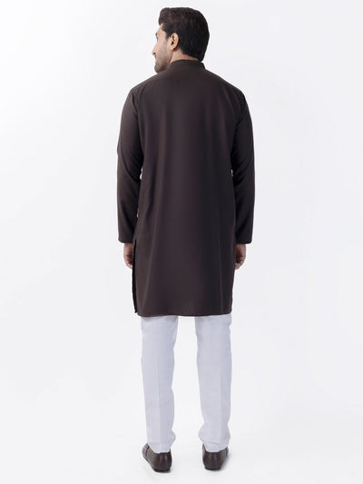 Blended Dark brown Kurta - Almirah