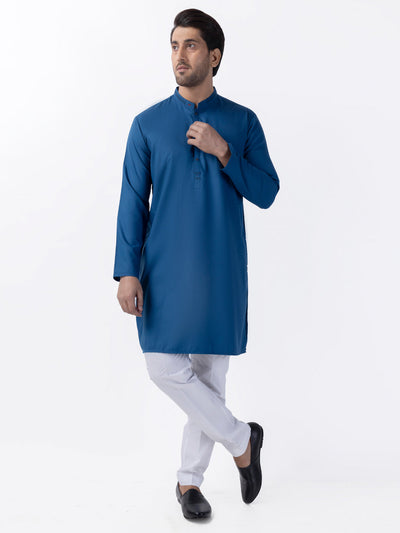 Blended Blue Kurta - Almirah