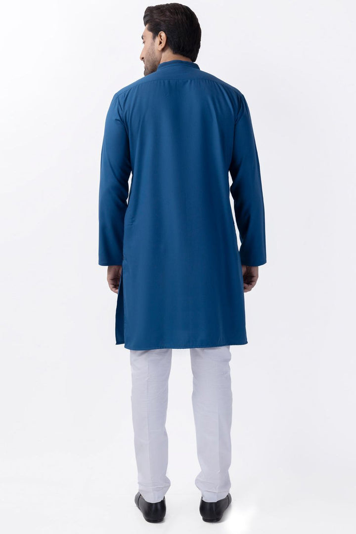Blended Blue Kurta - Almirah