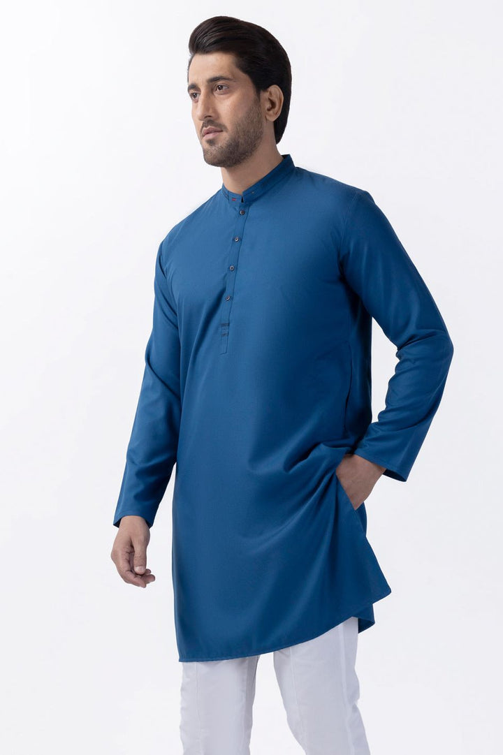 Blended Blue Kurta - Almirah