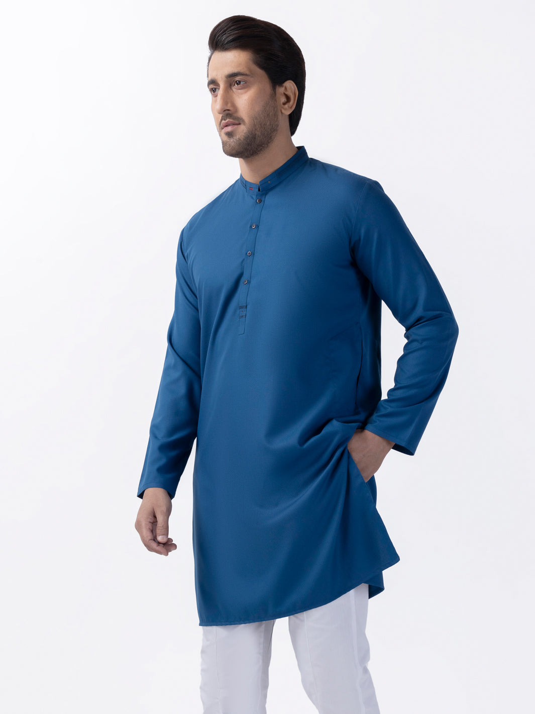 Blended Blue Kurta - Almirah