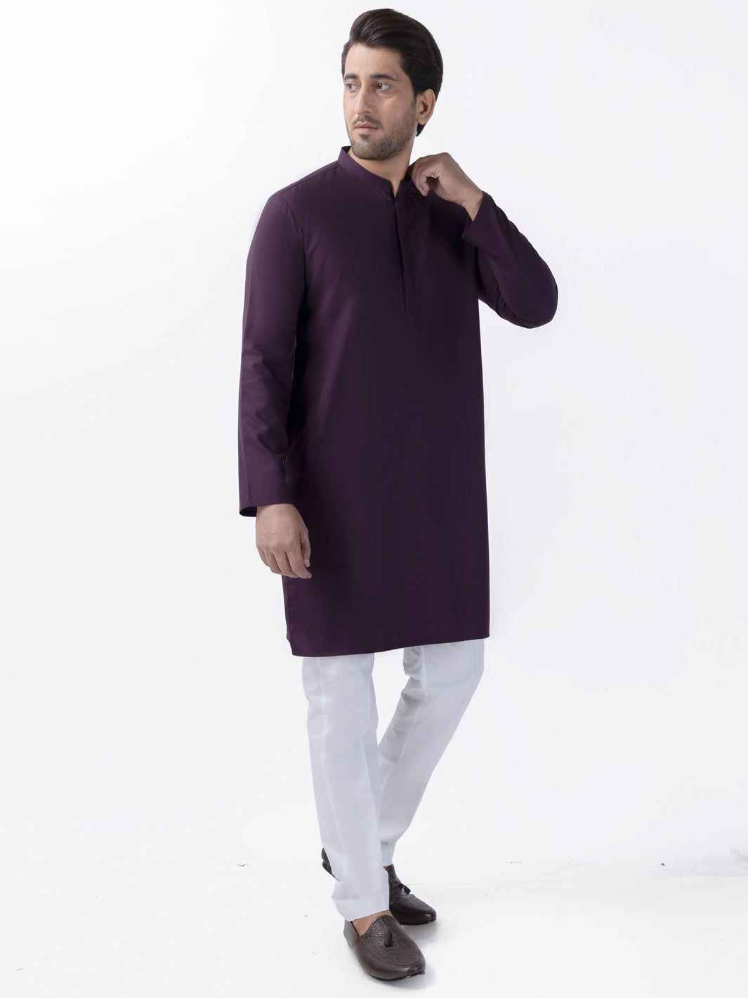 Blended Purple Kurta - Almirah