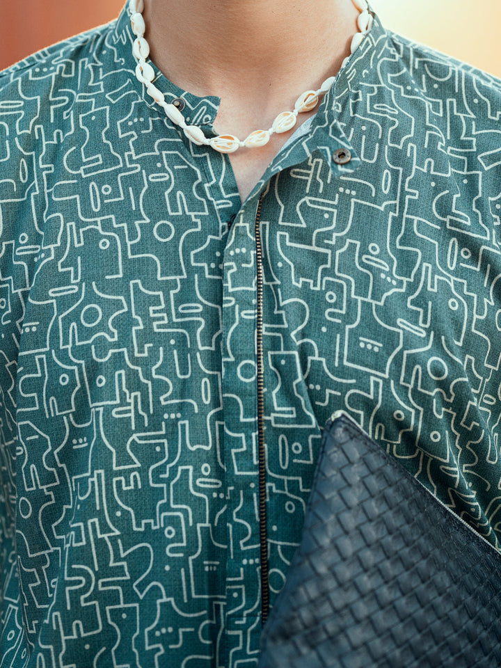 Cotton Green Kurta - Almirah