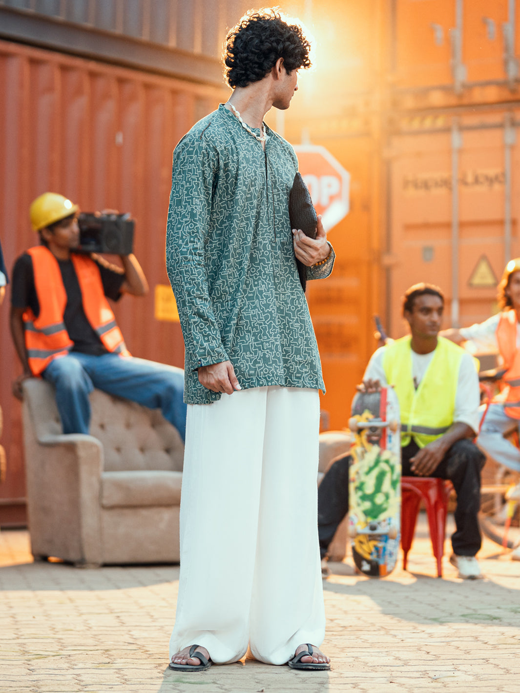 Cotton Green Kurta - Almirah