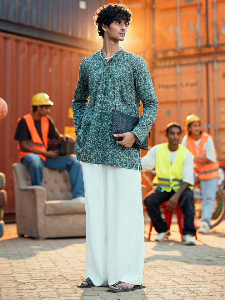 Cotton Green Kurta - Almirah
