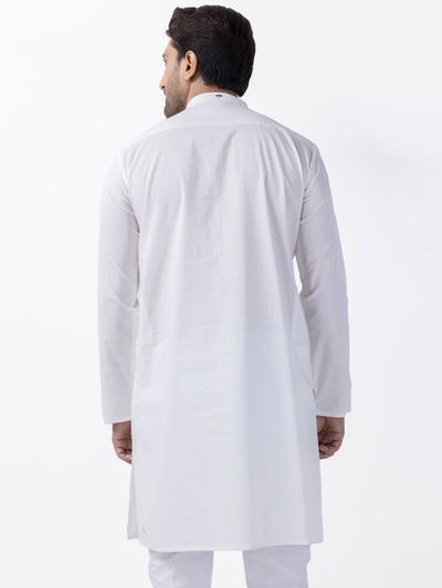 Blended White Kurta - Almirah