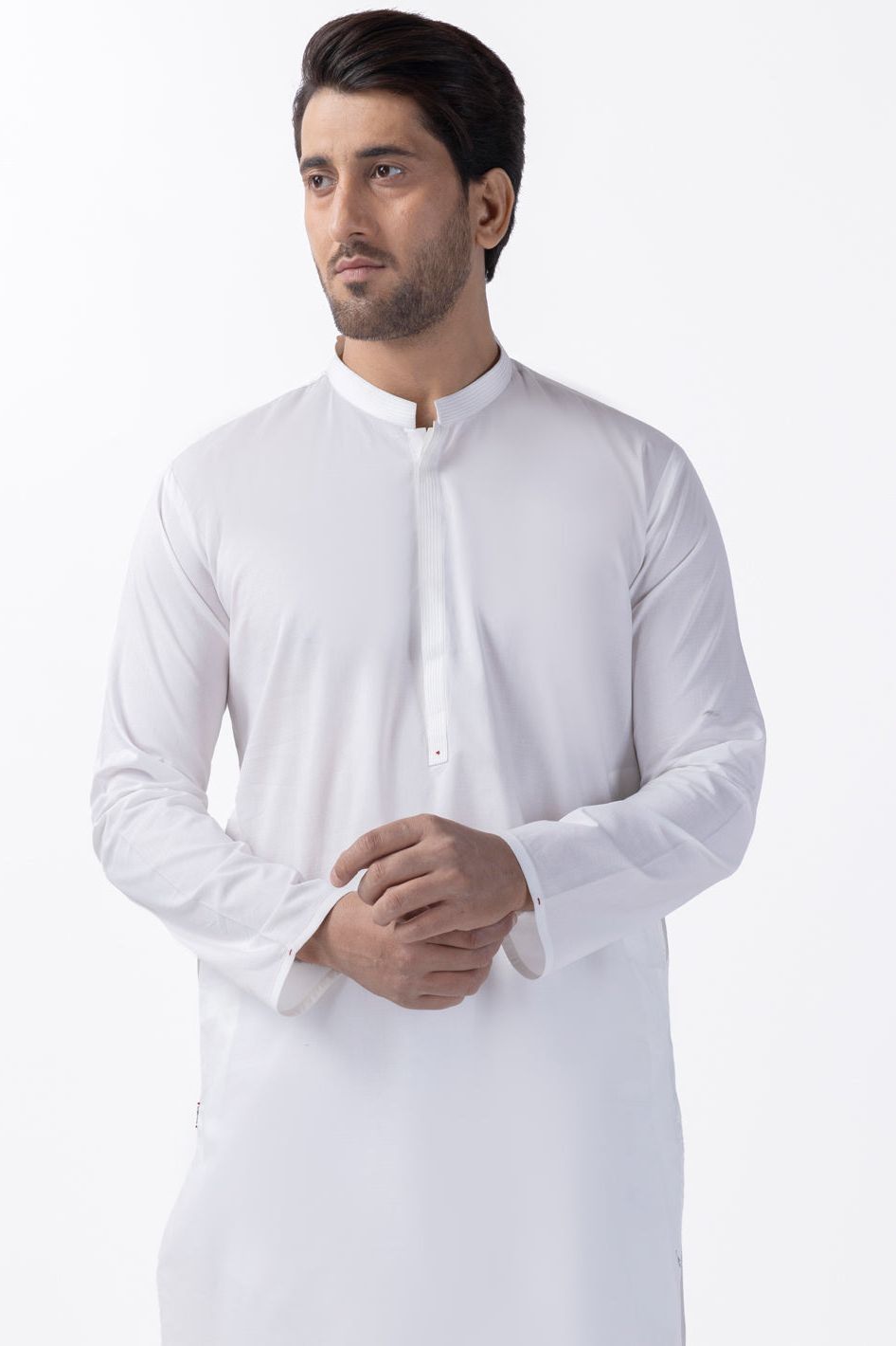 Blended White Kurta - Almirah