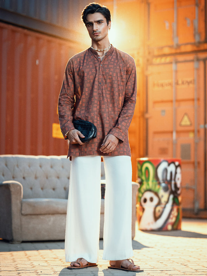 Cotton Brown Kurta - Almirah