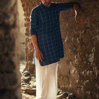 Cotton Blue Kurta - Almirah