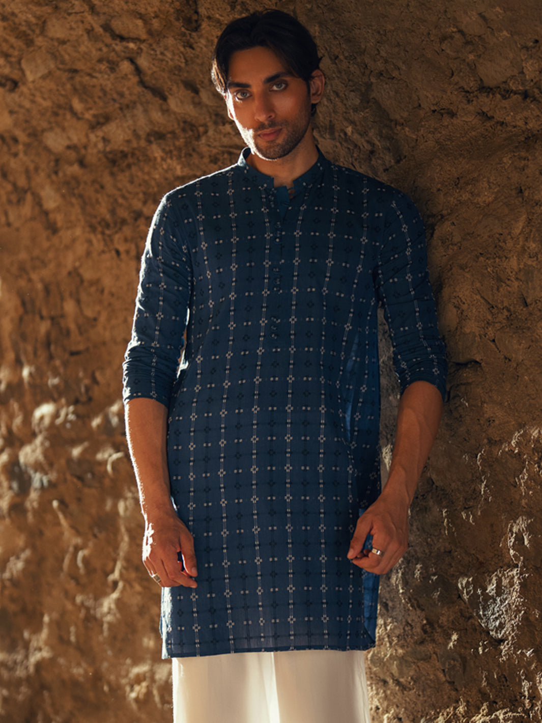 Cotton Blue Kurta - Almirah