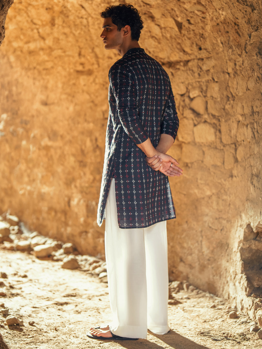 Cotton Black Kurta - Almirah