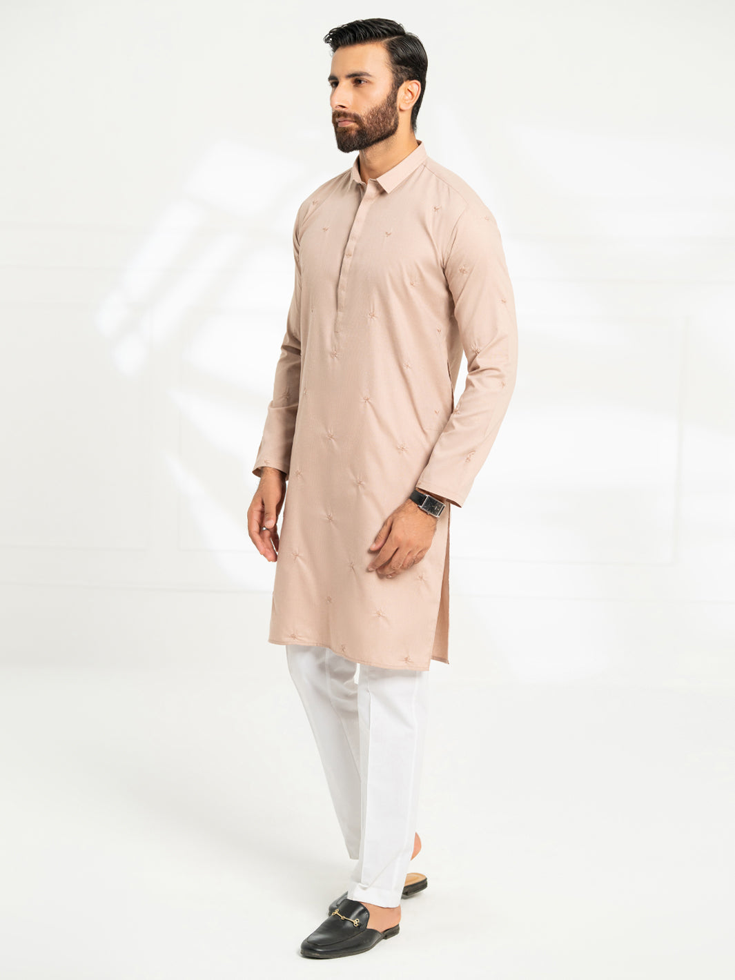 Blended Tea Pink Kurta - Almirah