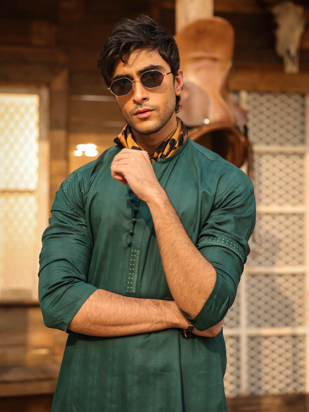 Cotton Green Kurta - Almirah