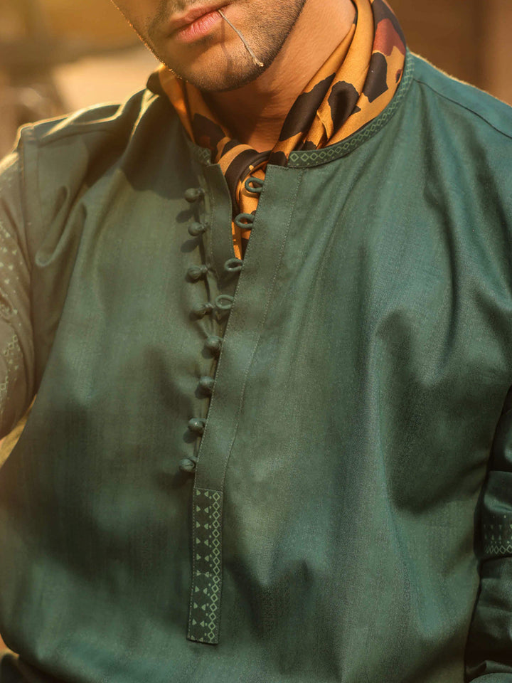 Cotton Green Kurta - Almirah