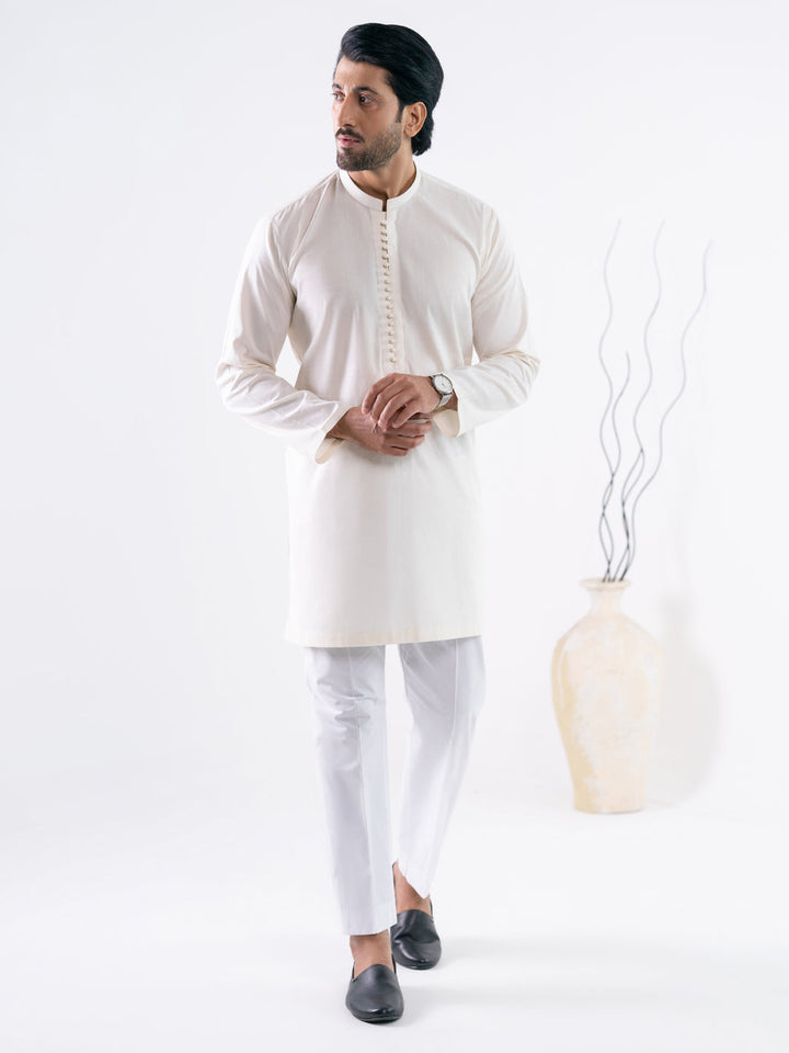 Cotton White Kurta - Almirah
