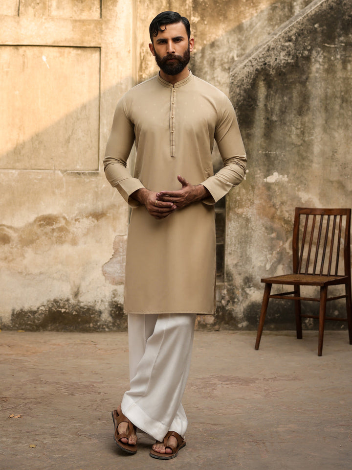 Polyester Fawn Kurta - Almirah