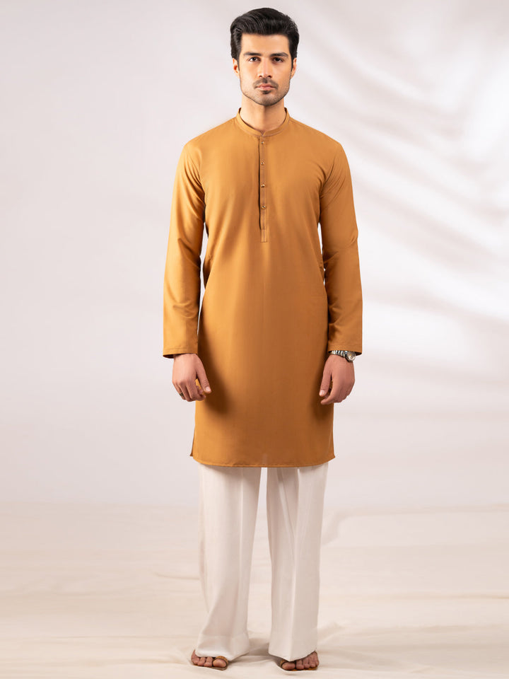 Polyester Brown Kurta - Almirah