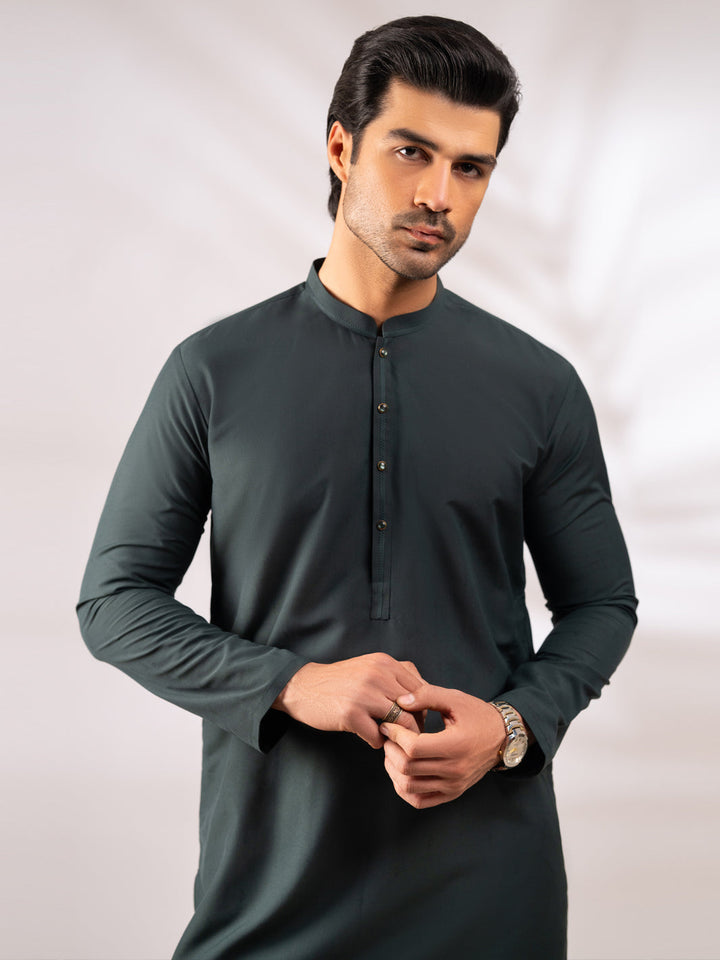 Polyester Green Kurta - Almirah