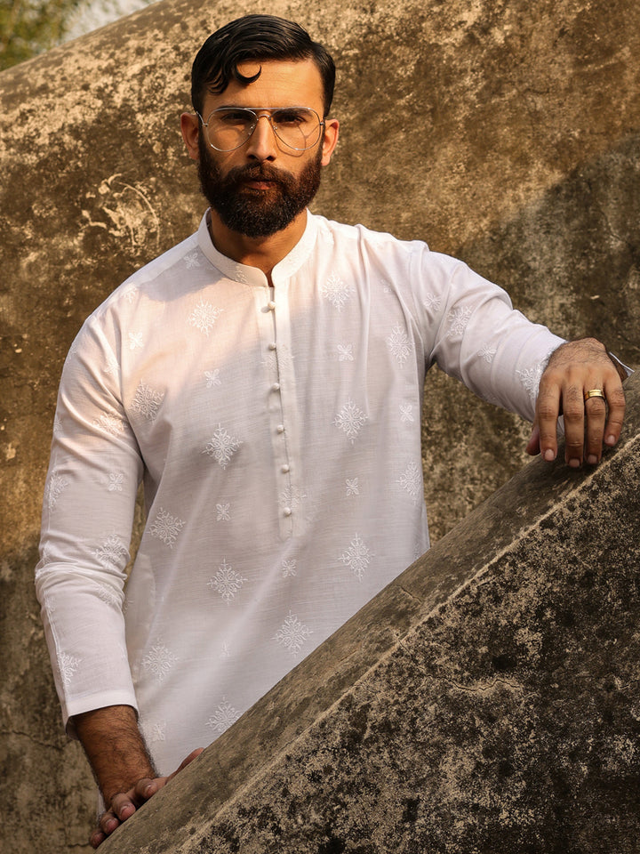 Cotton White Kurta - Almirah