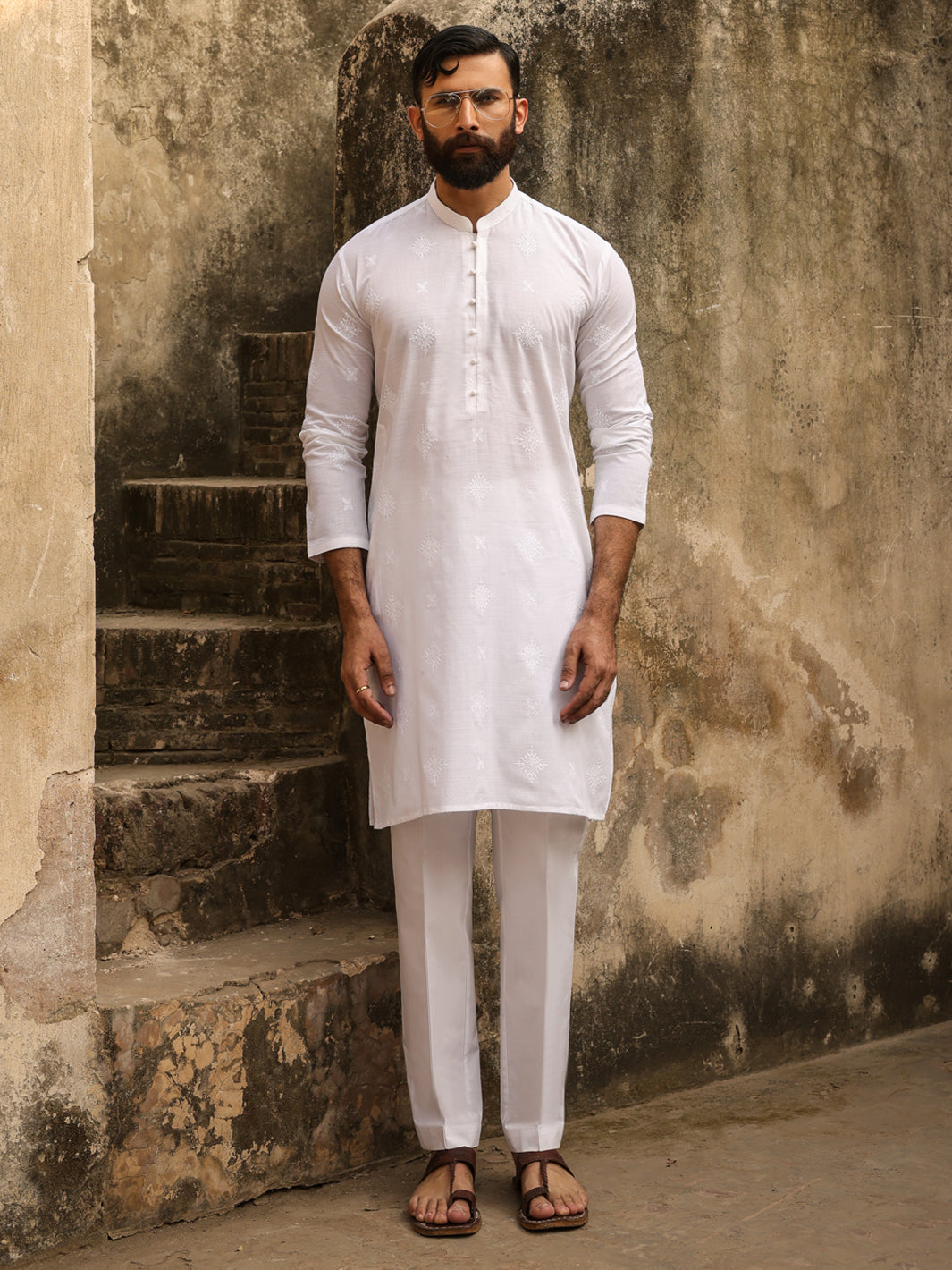 Cotton White Kurta - Almirah