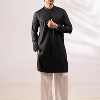 Blended Black Kurta - Almirah