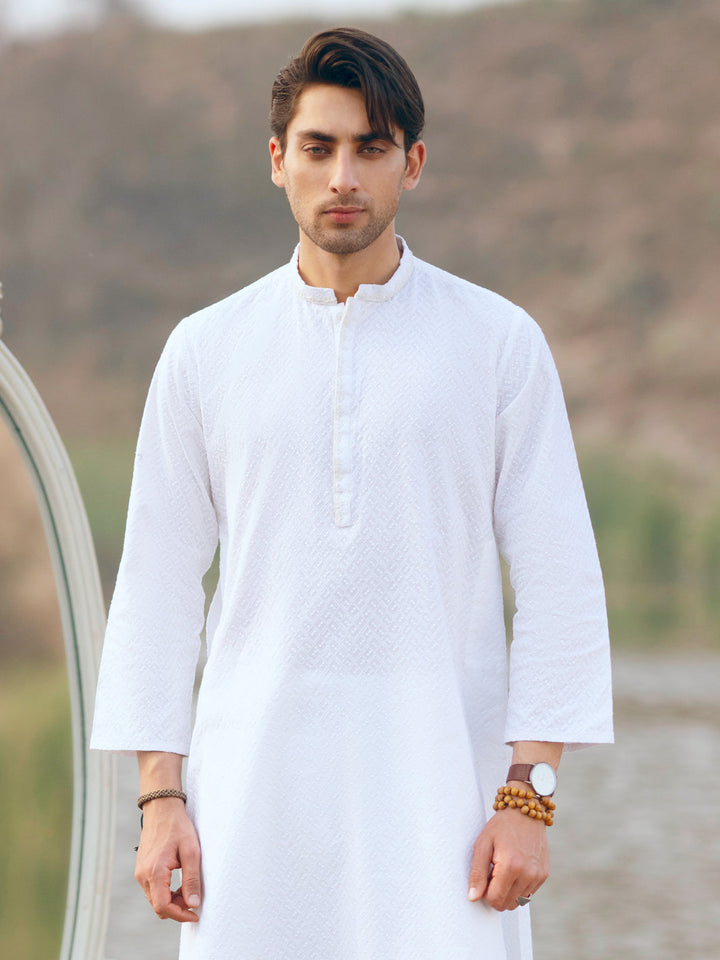 Cotton White Kurta - Almirah