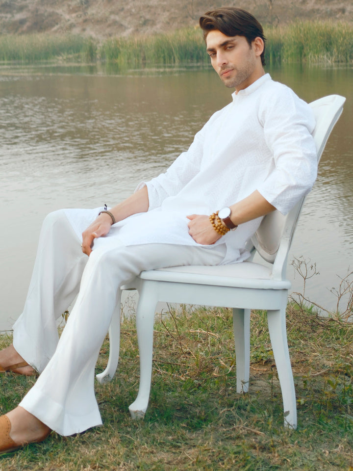 Cotton White Kurta - Almirah