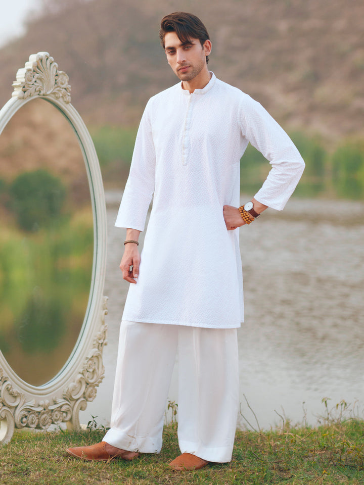 Cotton White Kurta - Almirah