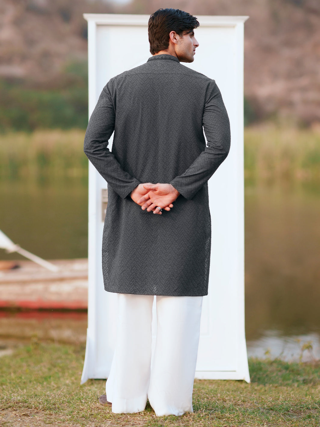 Cotton Black Kurta - Almirah