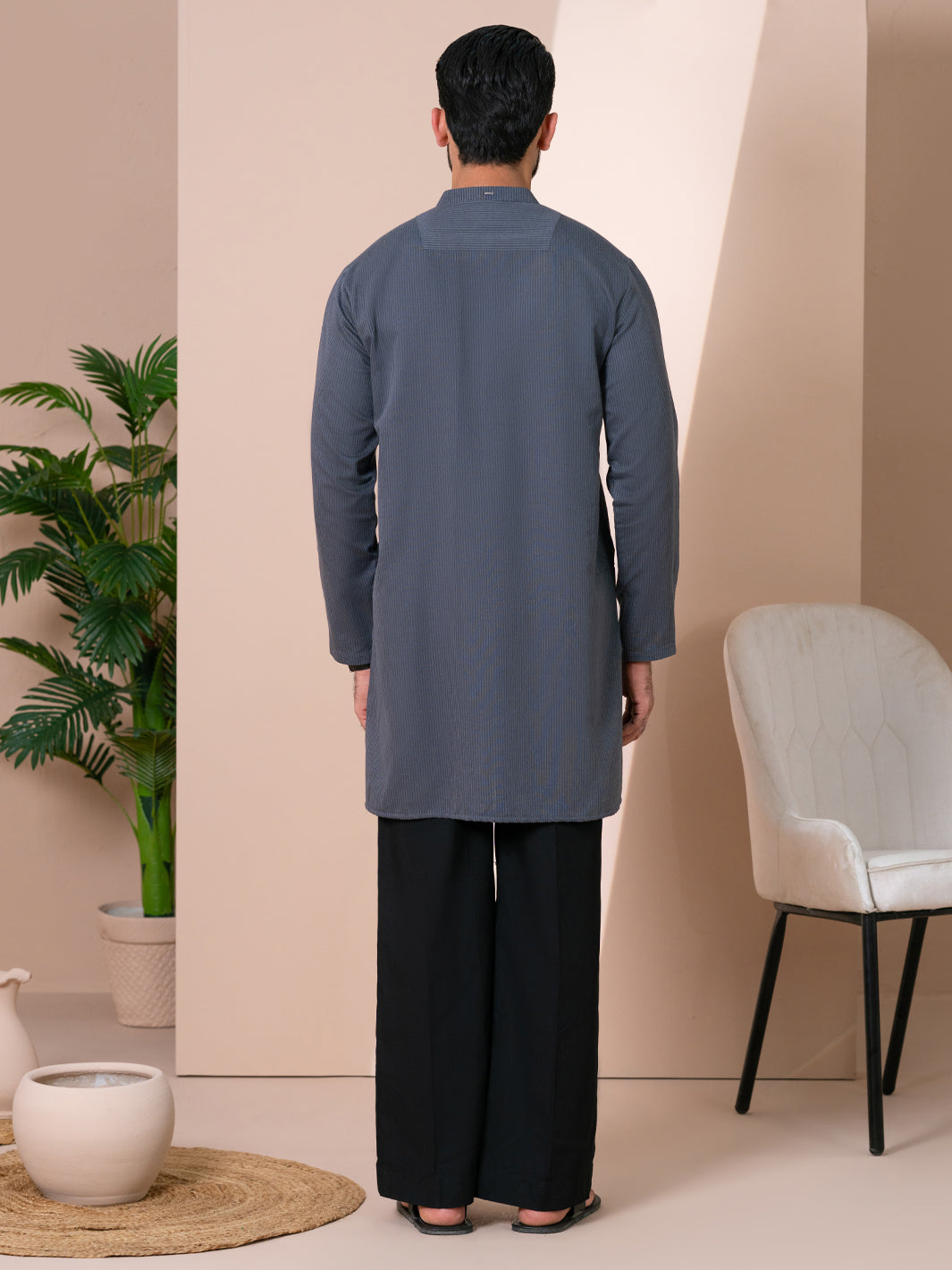 Cotton Grey Kurta - Almirah