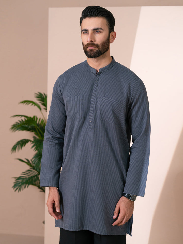 Cotton Grey Kurta - Almirah