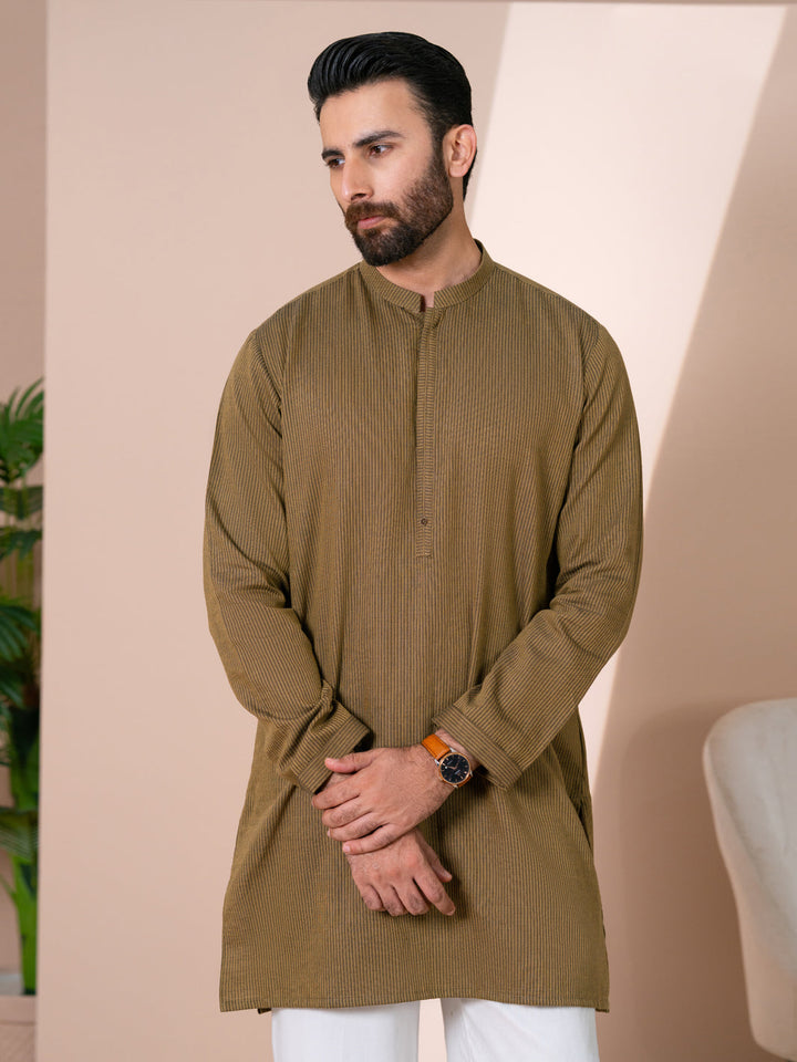 Cotton Mustard Kurta - Almirah