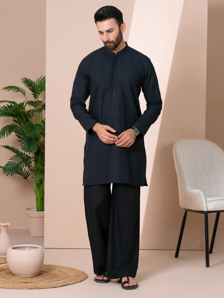 Cotton Dark Brown Kurta - Almirah