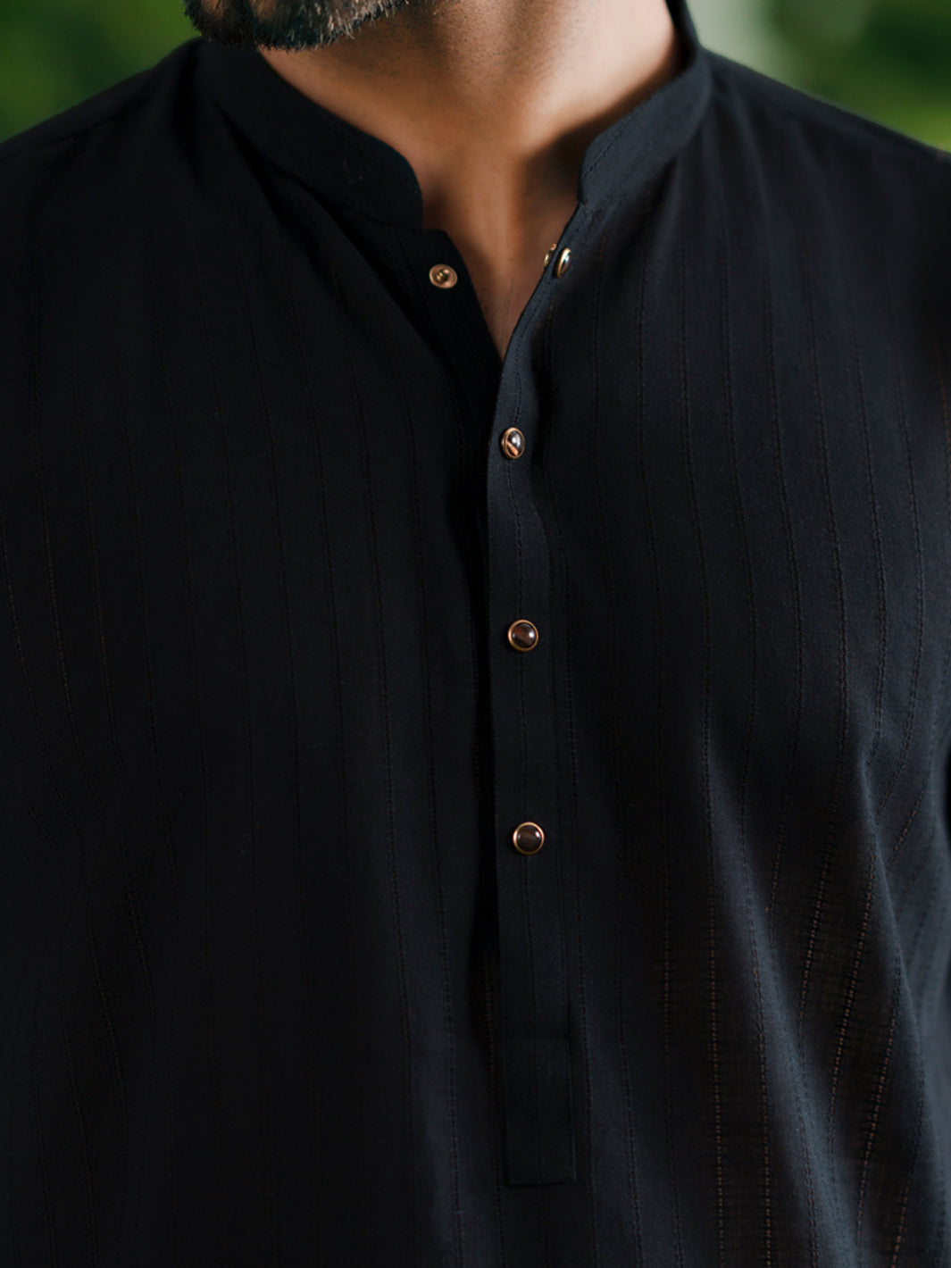 Cotton Black Kurta - Almirah