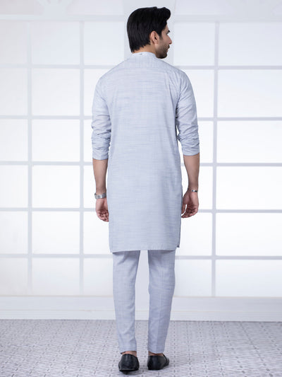 Polyester Viscose Grey Shalwar Kameez - Almirah