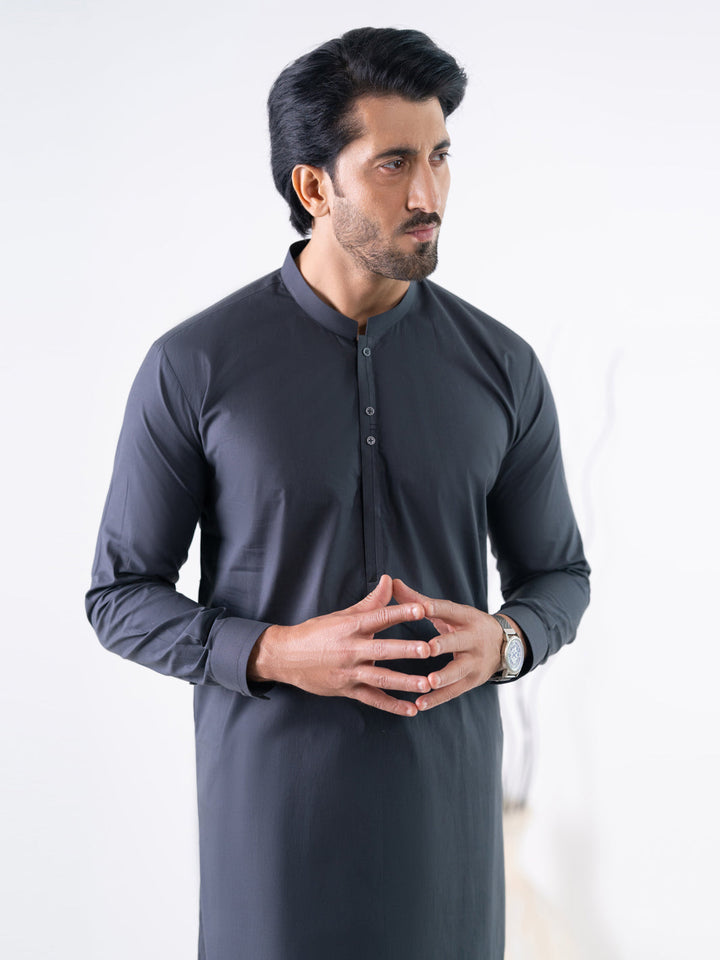 Cotton Grey Shalwar Kameez - Almirah
