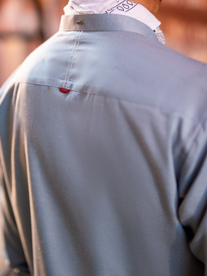 Blended Light Blue Shalwar Kameez- Almirah