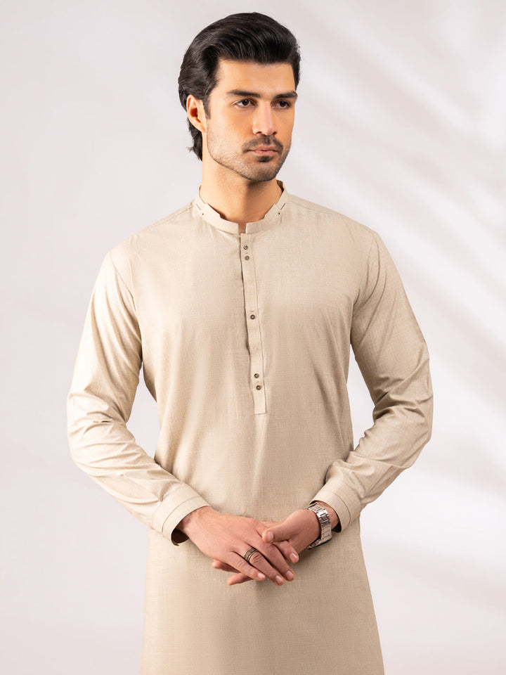 Blended Beige Shalwar Kameez - Almirah