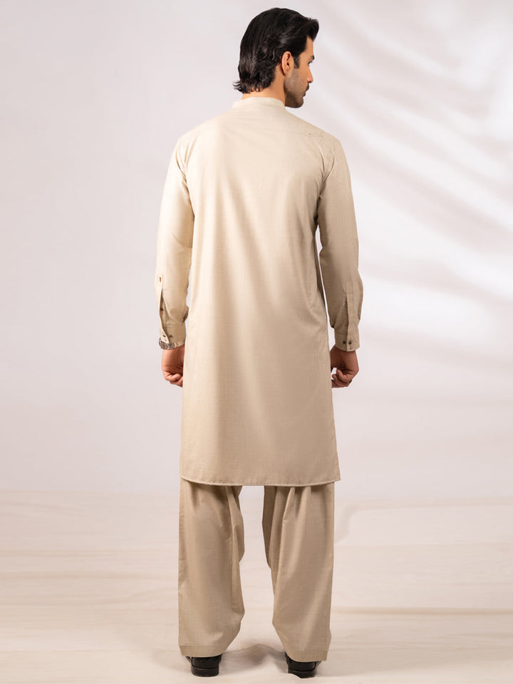 Blended Beige Shalwar Kameez - Almirah