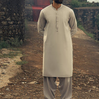 Blended Ash Grey Shalwar Kameez - Almirah