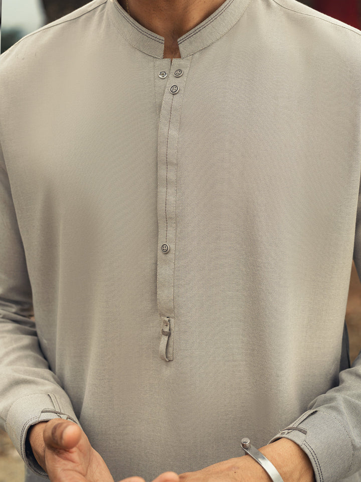 Blended Ash Grey Shalwar Kameez - Almirah