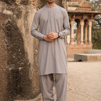 Blended Light Grey Shalwar Kameez - Almirah