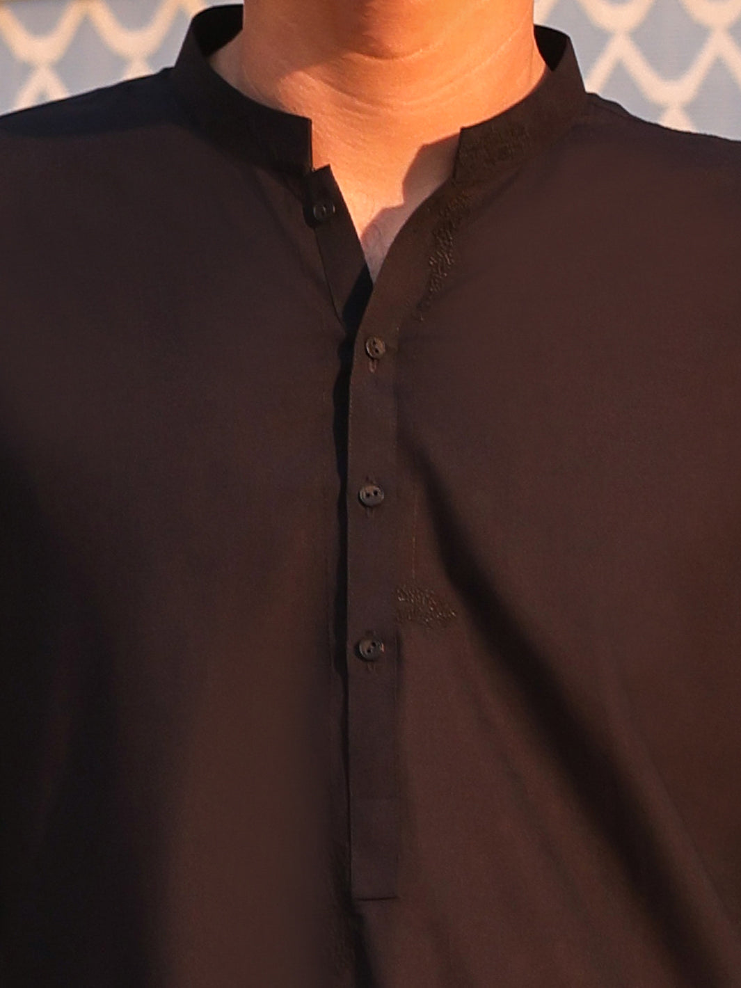Blended Dark Blue Shalwar Kameez - Almirah