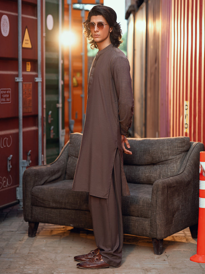Brown Shalwar Kameez - Almirah