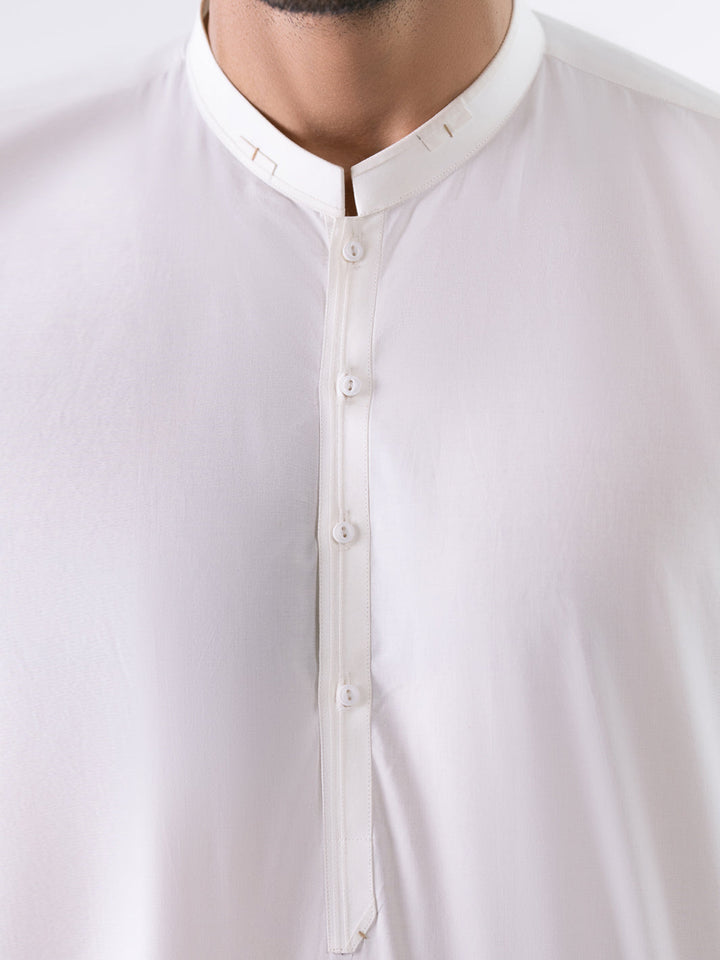 Cotton Off White Shalwar Kameez - J. Junaid Jamshed