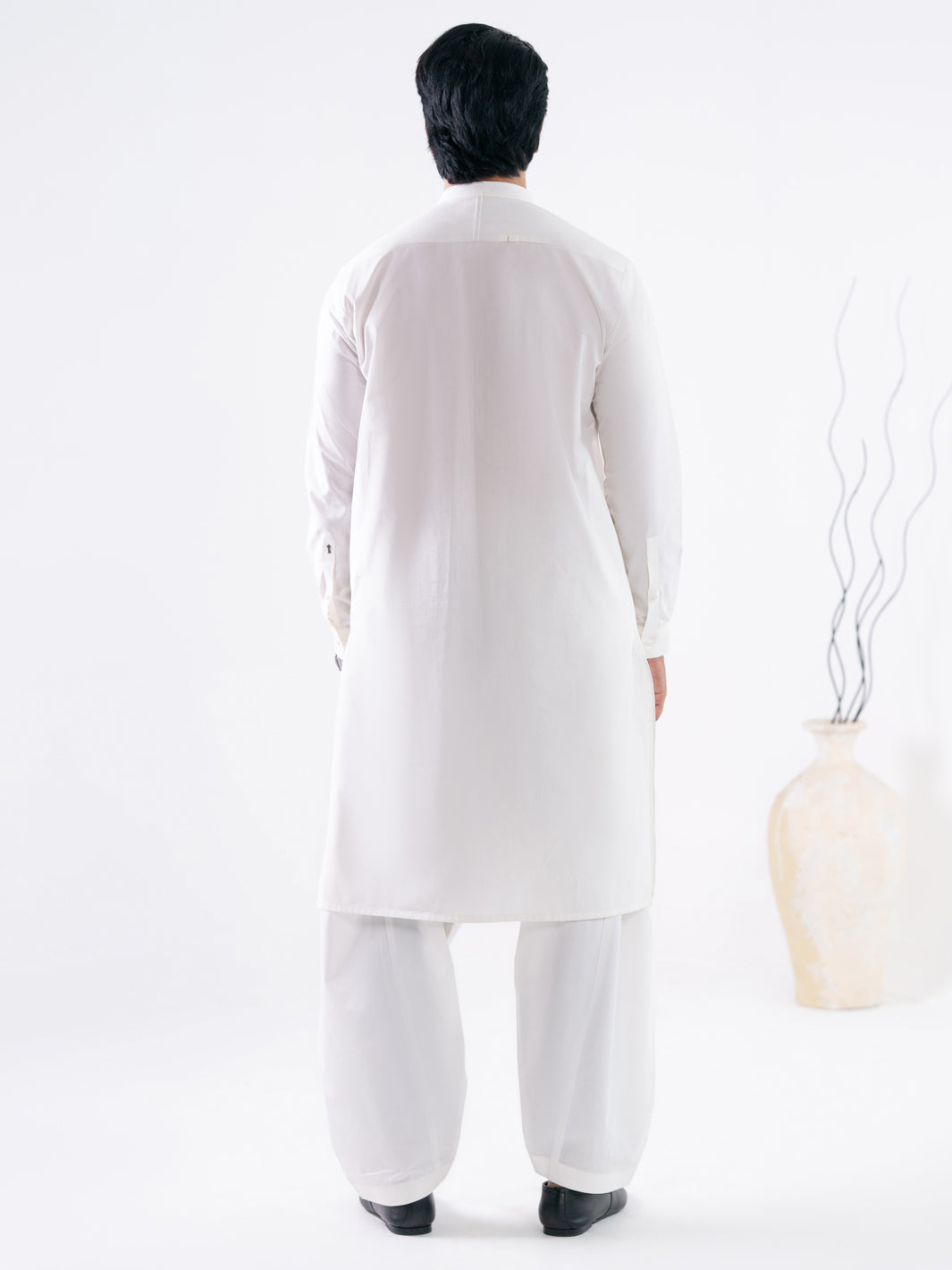 Cotton Off White Shalwar Kameez - J. Junaid Jamshed